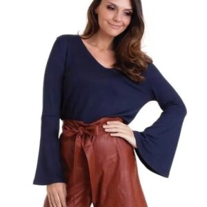 Shorts de Couro