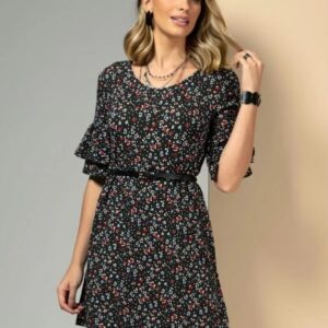 Vestido com Estampa Floral